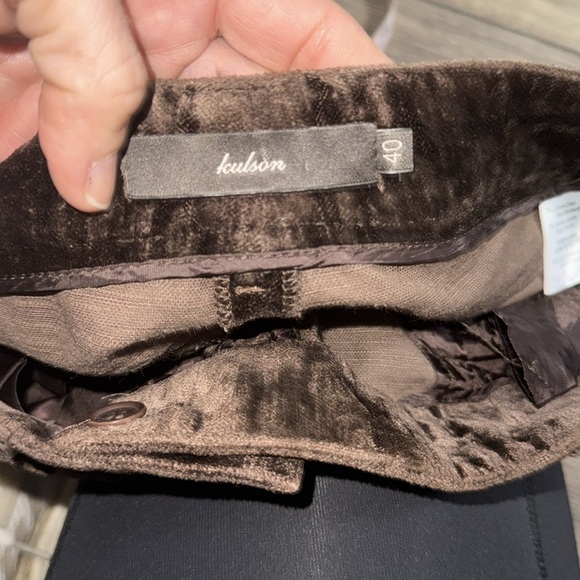 Italian rich colored brown velvet trousers by Kulson size 40 is a us size 8-10 - Picture 11 of 14